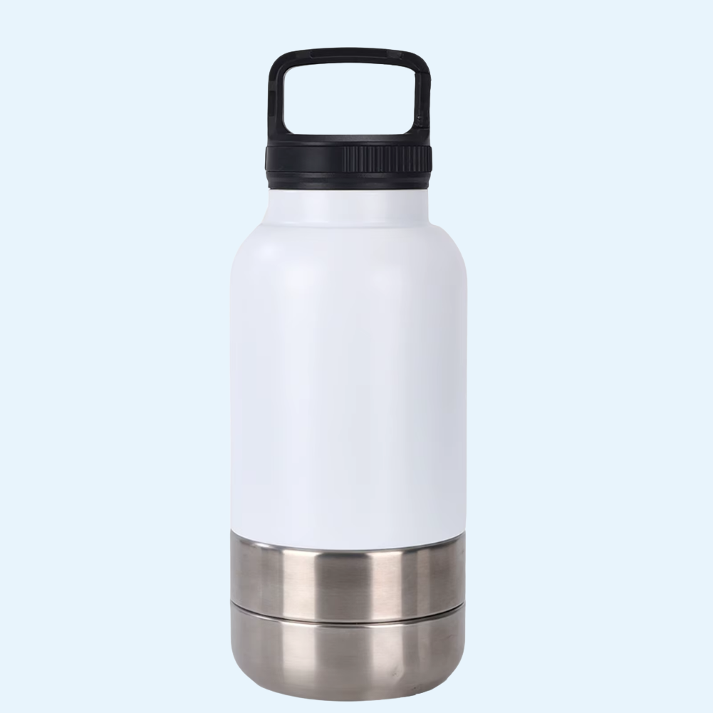 2-1 Wasserflasche mit integrierten Näpfen